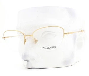 Swarovski Halbrand Brille SK 1010 4004 Brille Gold Kristalle 55mm ohne Etui - Bild 1 von 8
