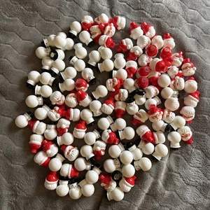 Weihnachtsmann Kopf & Schneemann Weihnachten Blasform Lichterkette Abdeckungen 120 Reflektoren Vintage - Bild 1 von 4