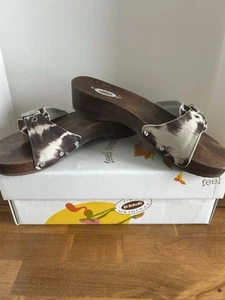 Dr Scholls Original Wooden Clogs Sz 6 Exercise Sandals Womens Shoes Italy NEW 10 - Picture 1 of 18
