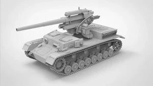 3D Printed 1/72/87/144 German Panzer IV Chassis Flak 36 Anti-Aircraft Cannon Kit - Bild 1 von 6