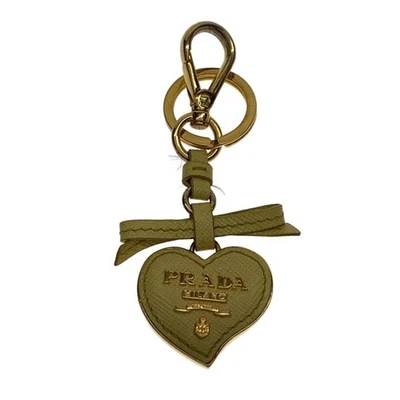 PRADA Portachiavi Portachiavi Borsa Charm Forma Cuore Giallo Dal Giappone... - Immagine 1 di 4