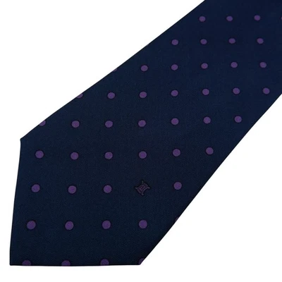 Галстук Celine шелковый темно-синий в горошек геометрический Испания (импортный налог США включен) - Изображение 1 из 4