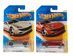 Lot of 2 2011 Hot Wheels New Models Ferrari FF # 45/50 Red & Silver CASE FRESH - Picture 1 of 2