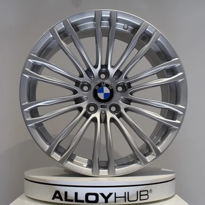 ORIGINAL BMW 5ER M5 F10 345M SPORT 19" ZOLL SILBER ALUFELGE HINTEN X1 - Bild 1 von 3