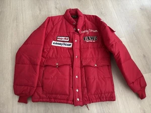 Giacca da corsa vintage Bobby Our Swingster Puffer Goodyear taglia media RARA - Foto 1 di 11