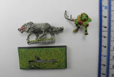 GOBLIN WOLF RIDER Metal C21 Goblins Gits Grots Army Warhammer Citadel 1980s X1bA - Image 1 of 3