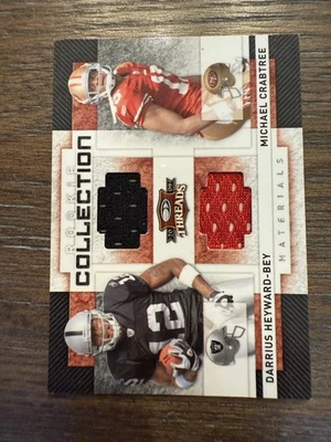 2009 Donruss Threads #5 Heyward-Bey / Crabtree Collection Materials Combo #/500 - Image 1 of 2
