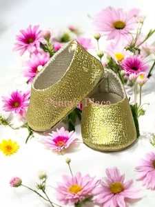 Madame Alexander goldene Schuhe für 8 Zoll Puppe - Bild 1 von 8