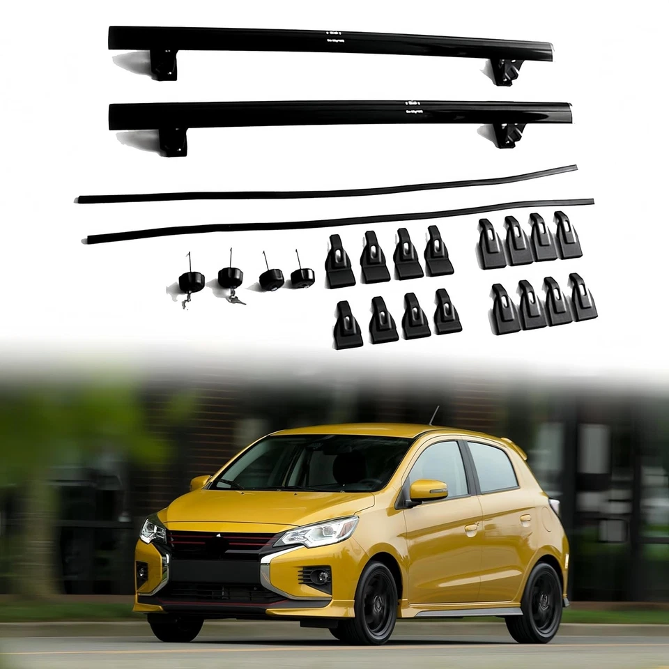 2 barras transversales robustas para Mitsubishi Mirage 2012-2025 Foto 1 de 4