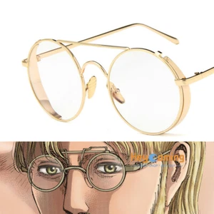 Attack on Titan Zeke Jaeger Cosplay Glasses Steampunk Metal Flat Retro Glasses - Picture 1 of 17
