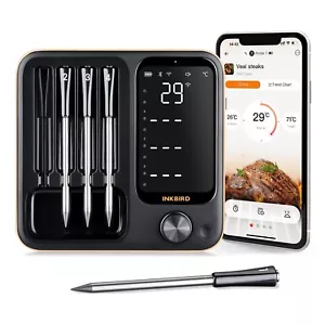 INKBIRD Wireless WiFi Bluetooth BBQ Meat Thermometer 4 Probes IP67 Waterproof CF - Picture 1 of 18