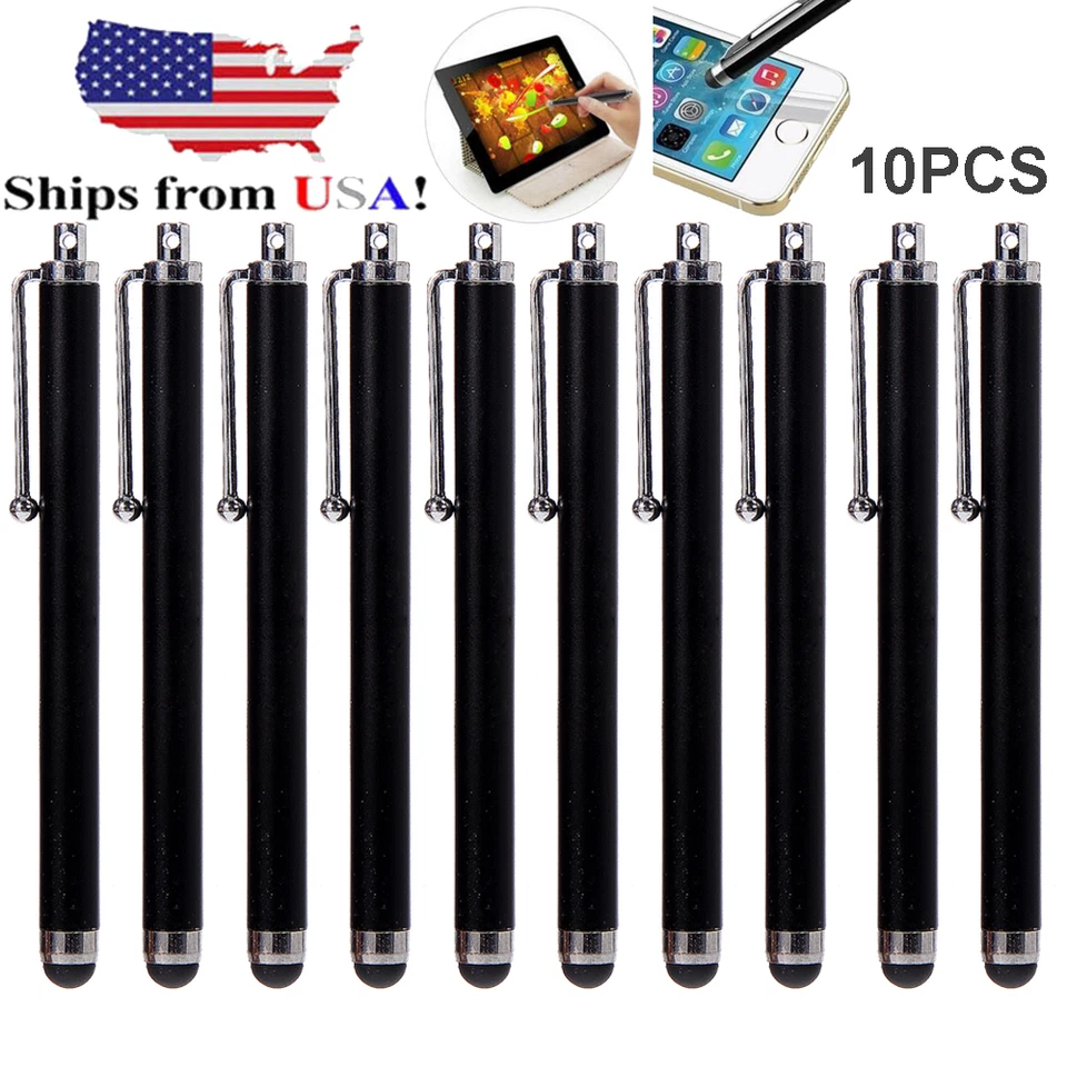 10x Universal Touch Screen Pen Metal Stylus For iPhone 5 6S 7 iPad Samsung Phone - Image 1 of 4