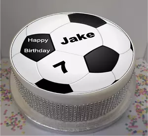 Personalised Football 8" Icing Sheet / Cake Topper - Picture 1 of 1