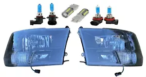 Euro Clear Black Quad Headlights w/ LED Halogen Bulbs for 09+ Ram 1500 2500 3500 - Bild 1 von 2
