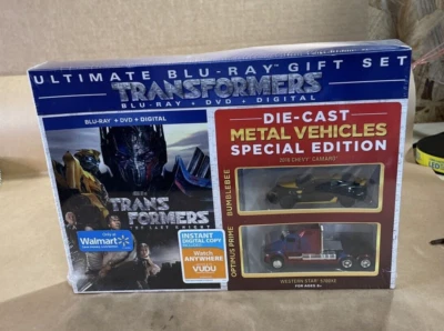 Transformers~The Last Knight~Die Cast Gift Set~New Sealed!! BLU-RAY + DVD Movie Foto 1 de 4