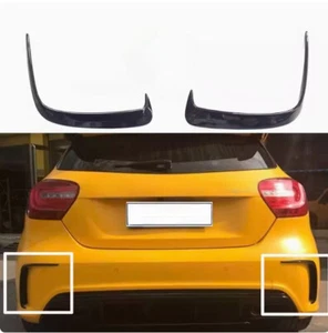 Carbon fiber Rear Side Splitte For 13-18 MB A-Class W176 A200 A250 A45 AMG - Picture 1 of 7