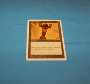 Magic The Gathering    5th Edition 1997    Artifact Rod Of Ruin  
