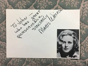 Maris Wrixon - The Ape - The Master Key - The Face of Marble - Autograph  - Picture 1 of 2