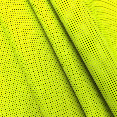 Piel de cuero canguro genuino perforado amarillo neón Foto 1 de 4