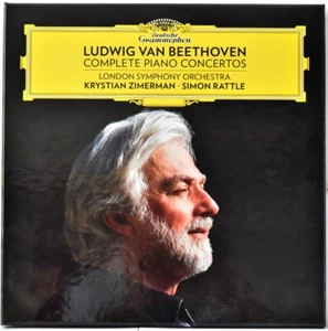 AUDIOPHILE DGG 002894839975 BEETHOVEN Piano Concertos #5LPs BOX ZIMERMAN-RATTLE - Picture 1 of 6