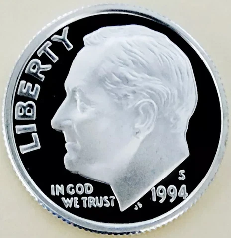 ⭐️1994*⭐️90% SILVER PROOF⭐️ ULTRA DCAM ROOSEVELT DIME!⭐️SO RARE!⭐️ SUPERB GEM⭐️ Cover