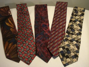 5-Paco Rabanne, Perry Ellis, Albert Nipon, Italy, George Town- Men's Neck Ties - Picture 1 of 5