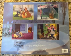 LADY AND TRAMP Disney Portfolio FOUR Lithograph Prints Set MINT / SEALED FOLDER - Picture 1 of 2