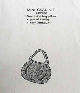 Original Roo Oval Purse Craft Pattern wood handle tote Shirley Clarke - Picture 1 of 1