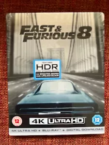 FAST & FURIOUS 8 (STEELBOOK) [4K UHD + BLURAY] NEW & SEALED - Picture 1 of 1
