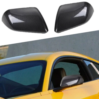 Cubierta de espejos retrovisores laterales de carbono para Ford Mustang 2015+ 2 piezas Foto 1 de 4