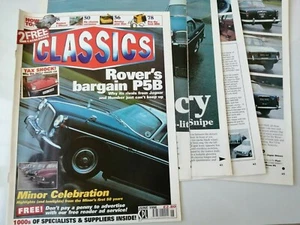Vintage magazine clipping .ROVER P5B .Classics Mag.from 1998.Cover +5 pages. - Picture 1 of 3