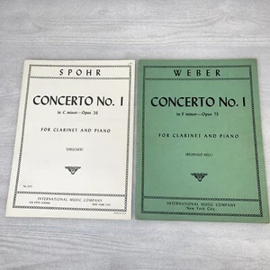 Concerto No. 1 by Ludwig Spohr & Carl Maria v. Weber Sheet Music Clarinet Piano - Picture 1 of 14