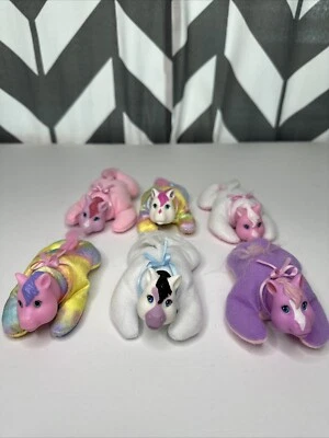Lot of 6 Pony Surprise Replacement Babies White Pink Tie Dye Plush Toys - Image 1 of 4