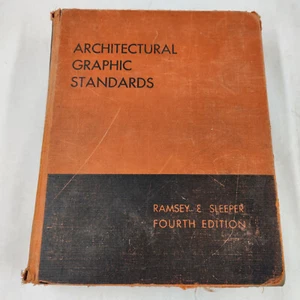 ARCHITECTURAL GRAPHIC STANDARDS-4th EDITION [Hardcover] RAMSEY & SLEEPER - Picture 1 of 23