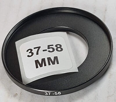 37-58mm Step-Up Adapter Metal Ring 37mm-58mm 37-58 Stepping Step up 37mm-58 New - Image 1 of 4