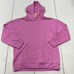 All In Motion Pink Hooded Oversized Fit Sweatshirt Thumbhole Cuffs Girls XL (14) - Picture 1 of 10