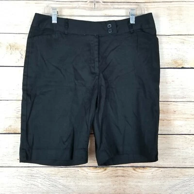 George Womens Shorts Size 10 Black Modern Fit Bermuda Casual Walking Flat Front - Image 1 of 4