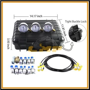 Hydraulic Test Kit 25/40/60mpa for Komatsu Excavator w/ 12 Coupling, 4 test hose - Imagen 1 de 7
