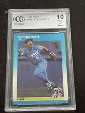 1987 Fleer #366 George Brett HOF Kansas City Royals - BCCG 10 Mint!!