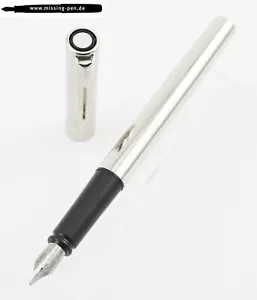 Waterman Graduate Cartridges Fountain Pen Glossy Chrome C.C. with M-nib - Picture 1 of 8