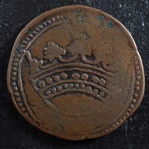 Fanon ND(1723) Pondichéry French India KM#42 Bronze Inde भारत Cover