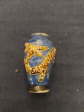 Mini Cobalt Blue Dragon Vase Made in Occupied Japan Porcelain 1945-1952 WWII