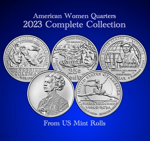 2023-P American Women Quarters 25c / 5-Coin π΅ COLLECTION From US Mint Rolls WOW - Picture 1 of 1