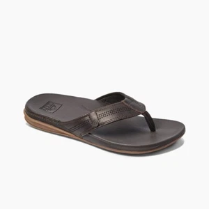Reef Men's Cushion Lux Slippers Flip Flop Sandals Brown New NWT - Picture 1 of 2