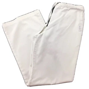 Landau Scrub Pants Drawstring Waist With Pockets Straight Leg White Size XS - Picture 1 of 6