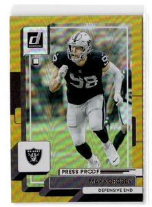 2022 Donruss Maxx Crosby #287 Premium Press Proof Las Vegas Raiders - Picture 1 of 2