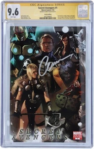 Libro de historietas firmado por Chris Evans Capitán América Secret Avengers #1 portada - CGC 9.6 - Imagen 1 de 1