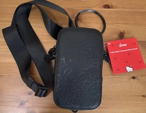 Hello Kitty x Sonix Universal Phone Pouch (Black) NWT Crossbody Vegan Leather - Photo 1 sur 8