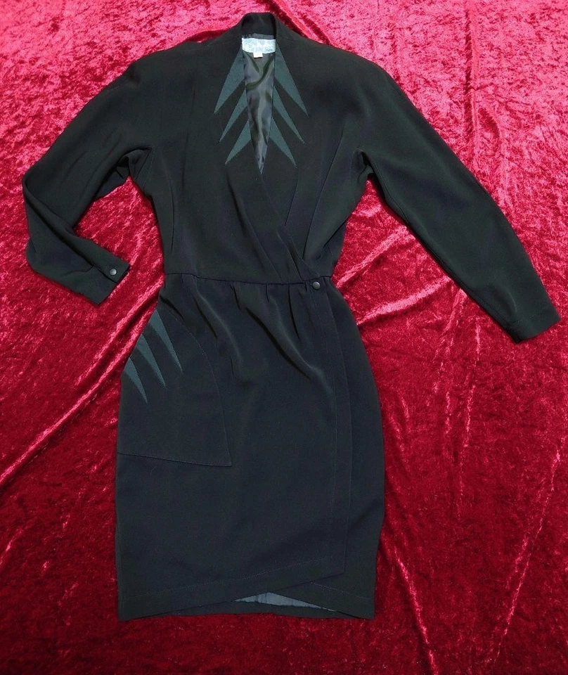 Винтажный Thierry Mugler платье архив редкая хорошее состояние размер 7AR/S сделано в Японии-- - Изображение 1 из 4