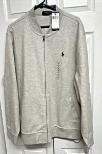 NEW Polo Ralph Lauren Mens Full Zip Track Jacket Gray Size XXL NWT - Picture 1 of 12